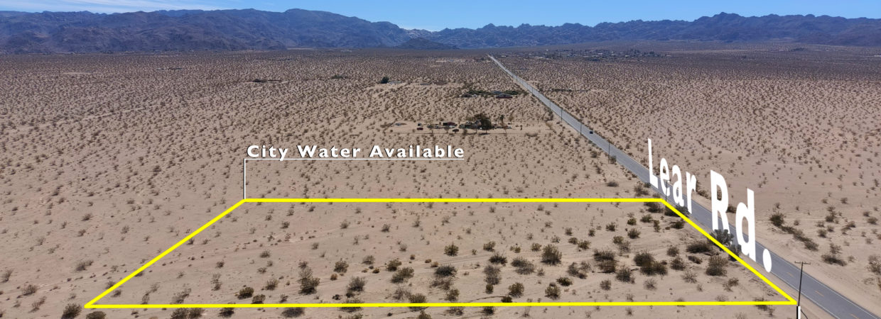 5 Acres in TWENTYNINE PALMS, zoned Rural Living/ Residential, City WATER, ELECTRICITY available, Great ACCESS!