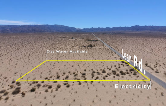 5 Acres in TWENTYNINE PALMS, zoned Rural Living/ Residential, City WATER, ELECTRICITY available, Great ACCESS!